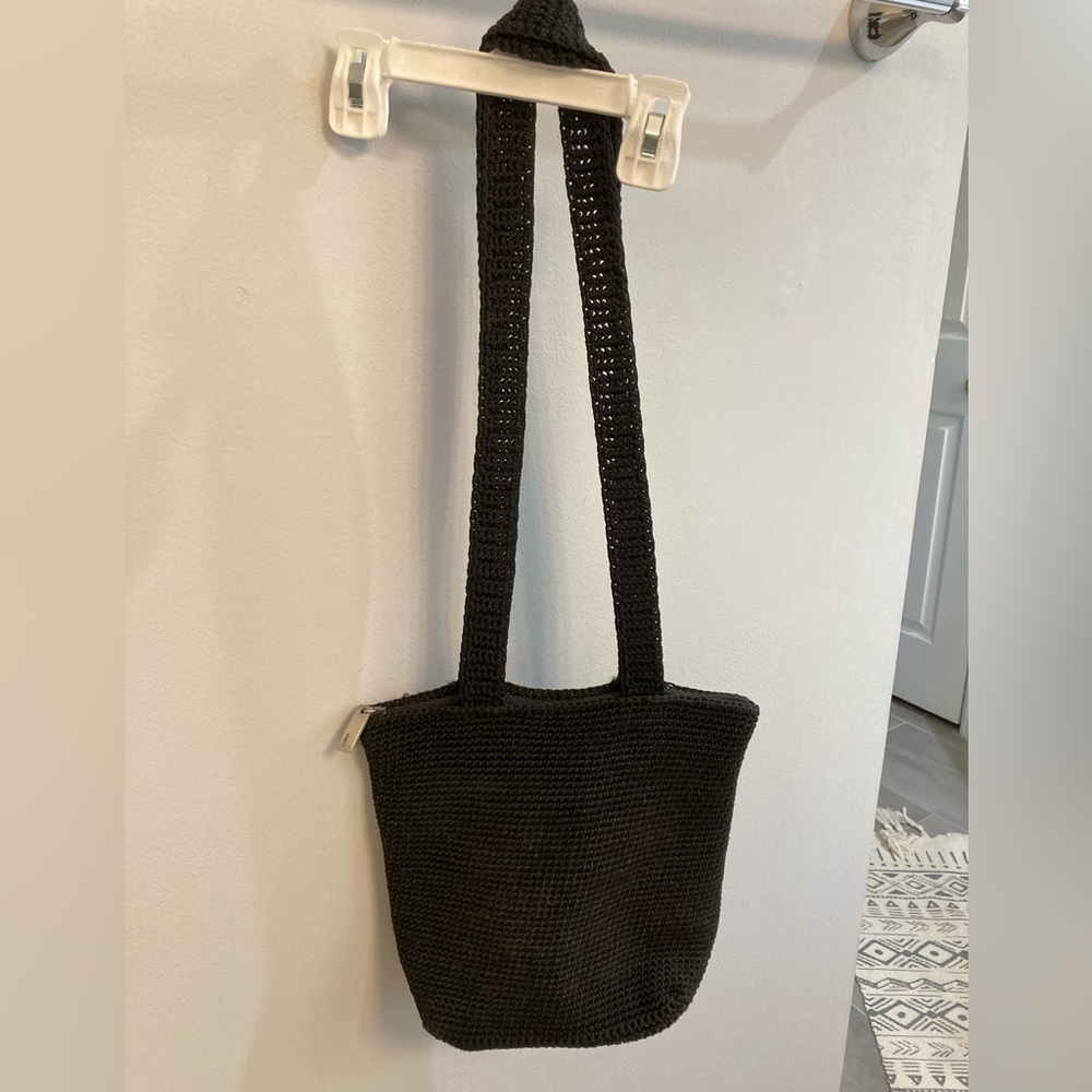 New York & company y2k crochet black purse with zipper